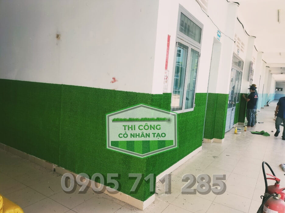 Quy Trình Thi Công 300m2 Thảm Cỏ Nhân Tạo Tại Trường Học Đồng Nai