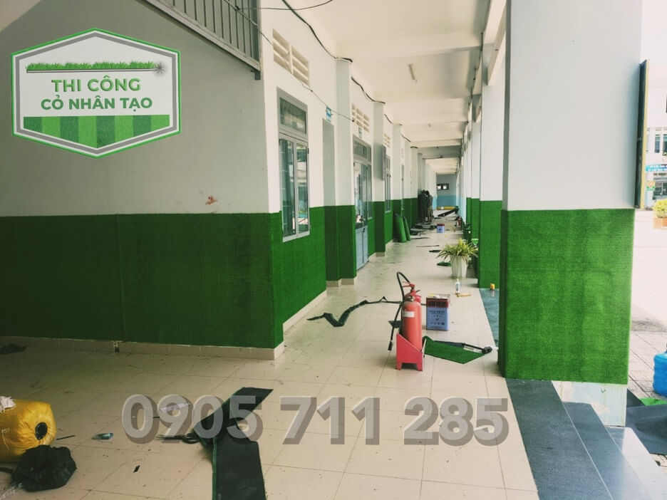 Quy Trình Thi Công 300m2 Thảm Cỏ Nhân Tạo Tại Trường Học Đồng Nai