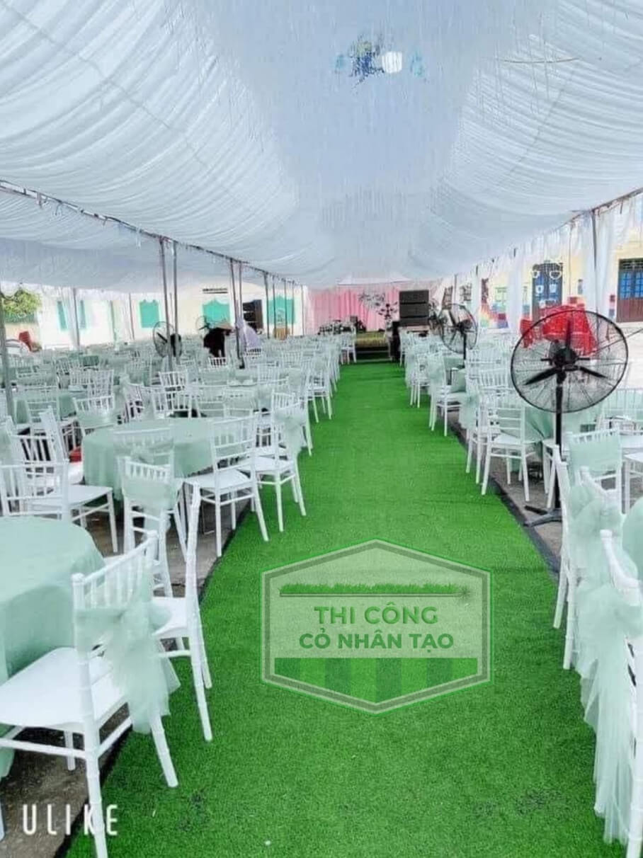 Thảm cỏ nhân tạo trải rạp cưới giá rẻ